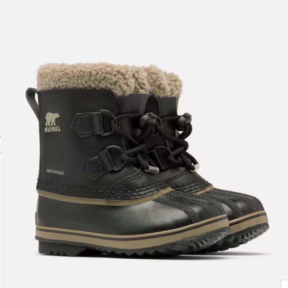 Sorel Yoot Pack TP Kids Snow Boots -Waterproof - Size 2 - Unisex - Black -